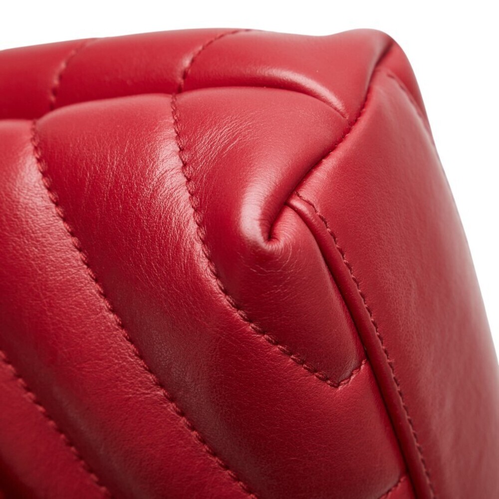 Saint Laurent YSL Logo Lulu Toy Bag Shoulder Wine Red Red Leather - Picture 5 of 9